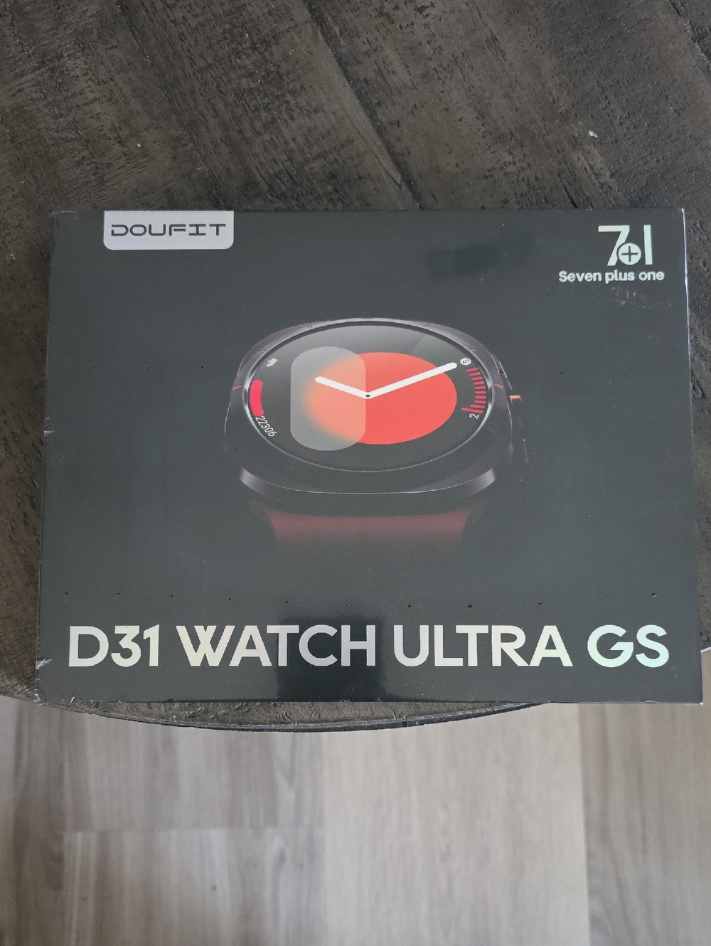 D31 Watch Ultra GS Smartwatch - Black with Red Accents